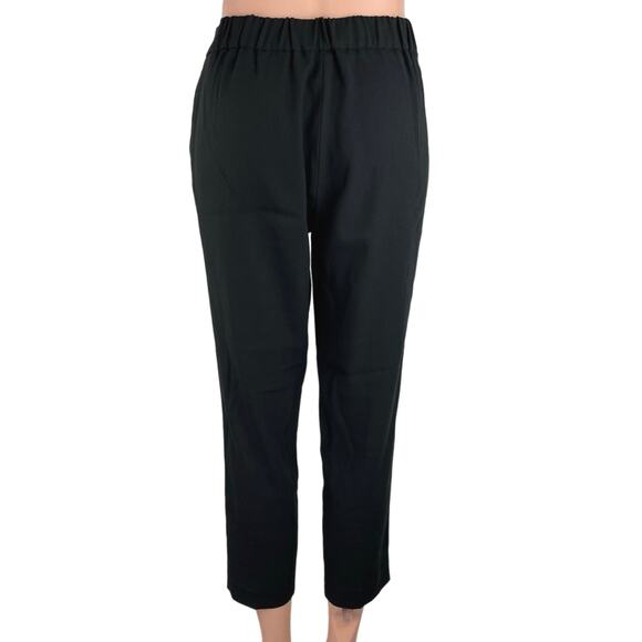 Aritzia Babaton Black Mid Rise Pull On Straight Leg Cropped Casual Pants Size 0 - Picture 3 of 5
